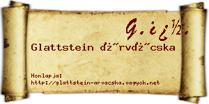 Glattstein Árvácska névjegykártya